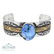 14K Gold & Silver Golden Hill Turquoise Wide Cuff