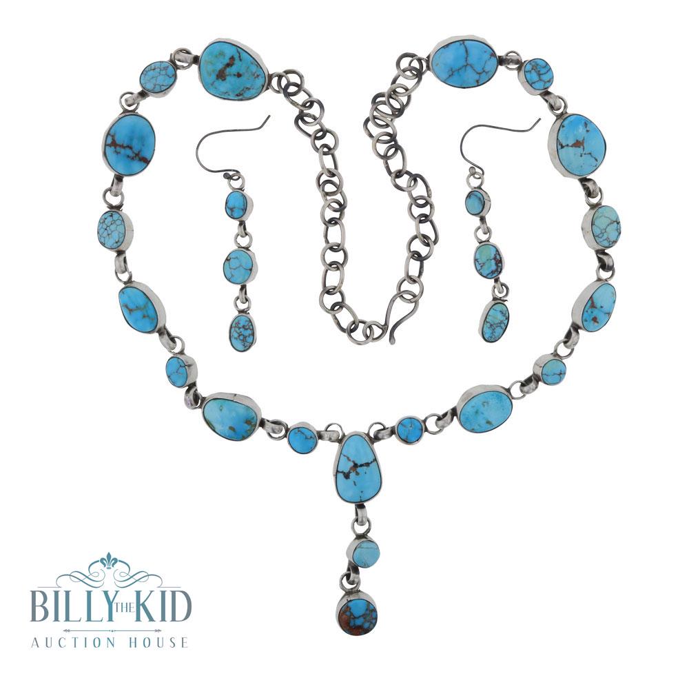Candelaria Turquoise Necklace & Earrings Set (1 of 3)