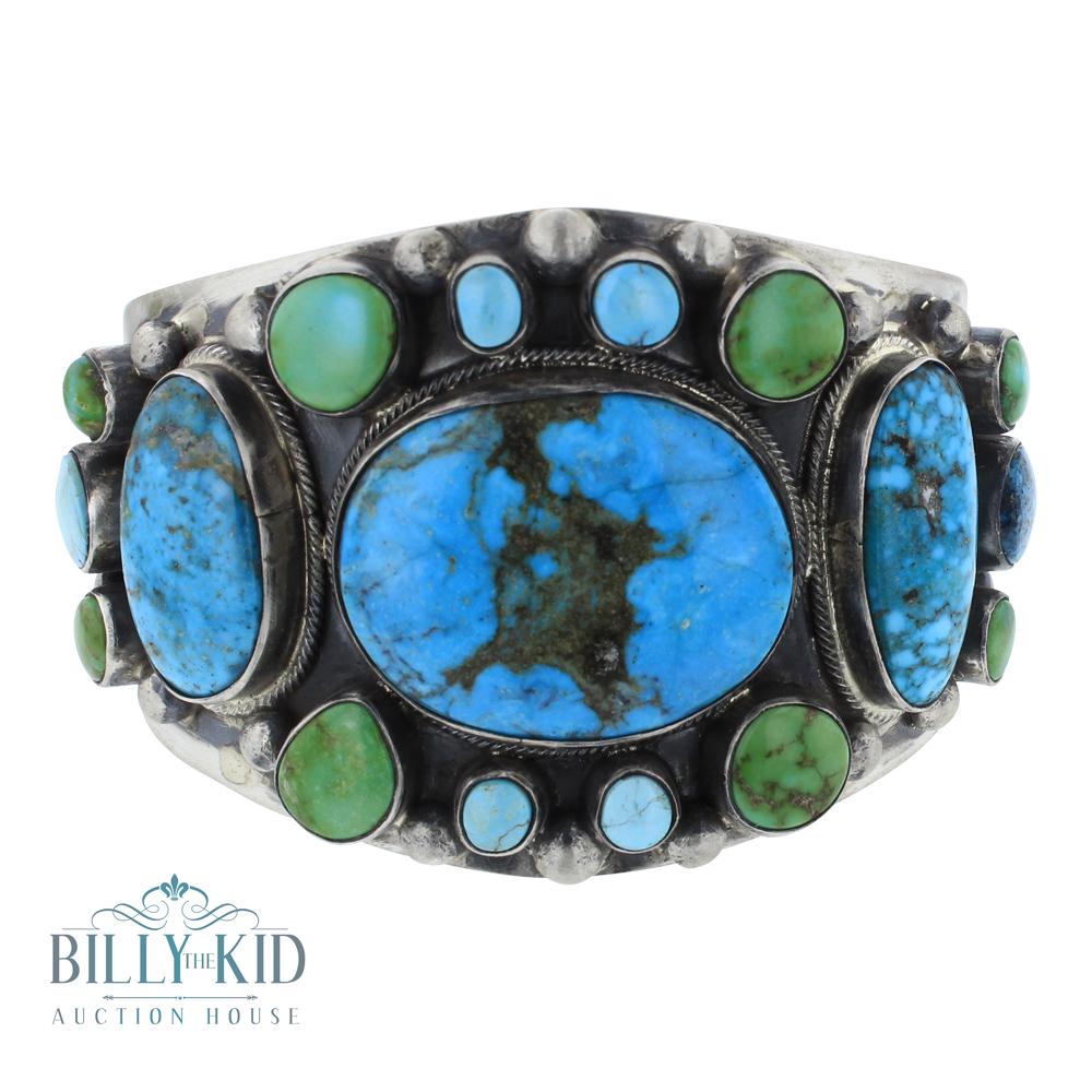 Kingman & Emerald Valley Turquoise Wide Cuff Bracelet (1 of 3)