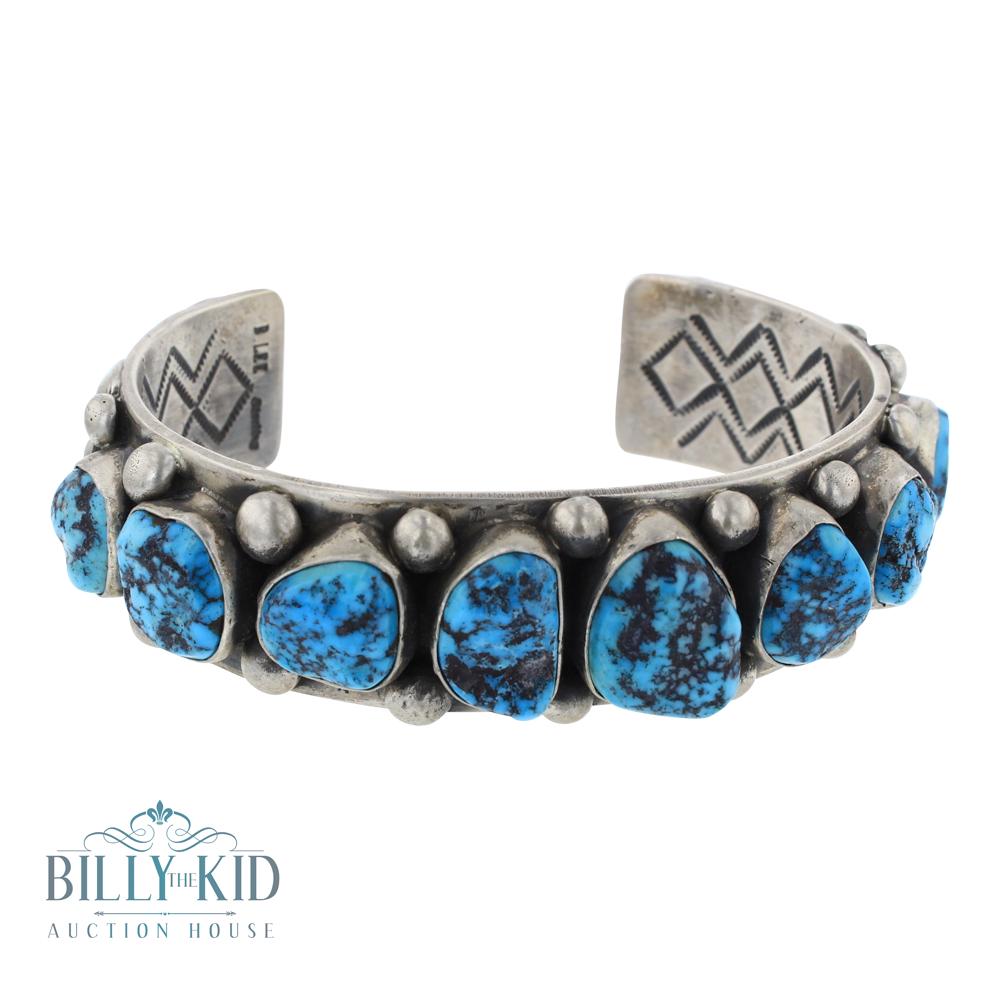 Betta Lee Kingman Nugget Turquoise Row Cuff Bracelet (1 of 2)