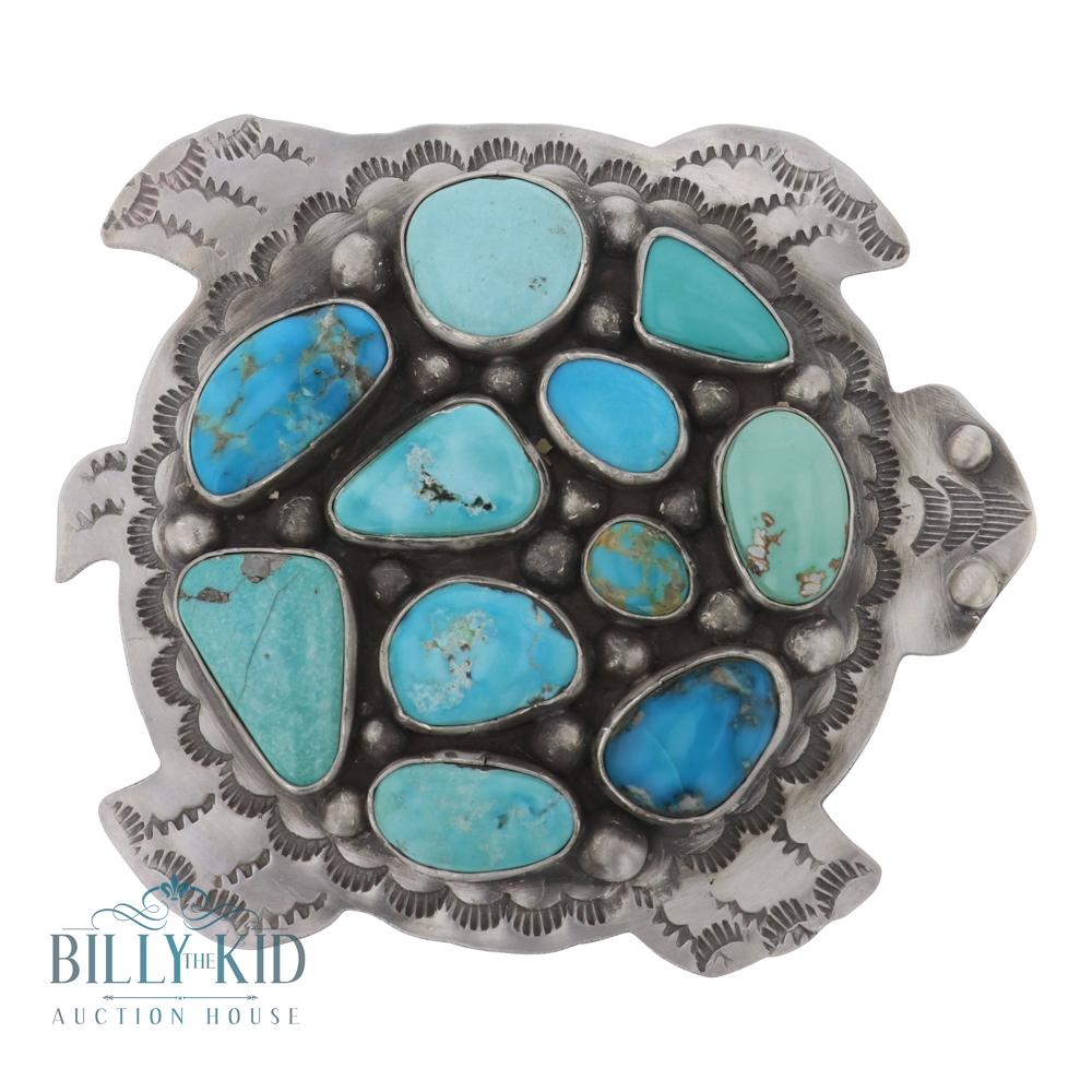 Leigha Cleveland Mixed Turquoise Turtle Belt Buckle (1 of 2)