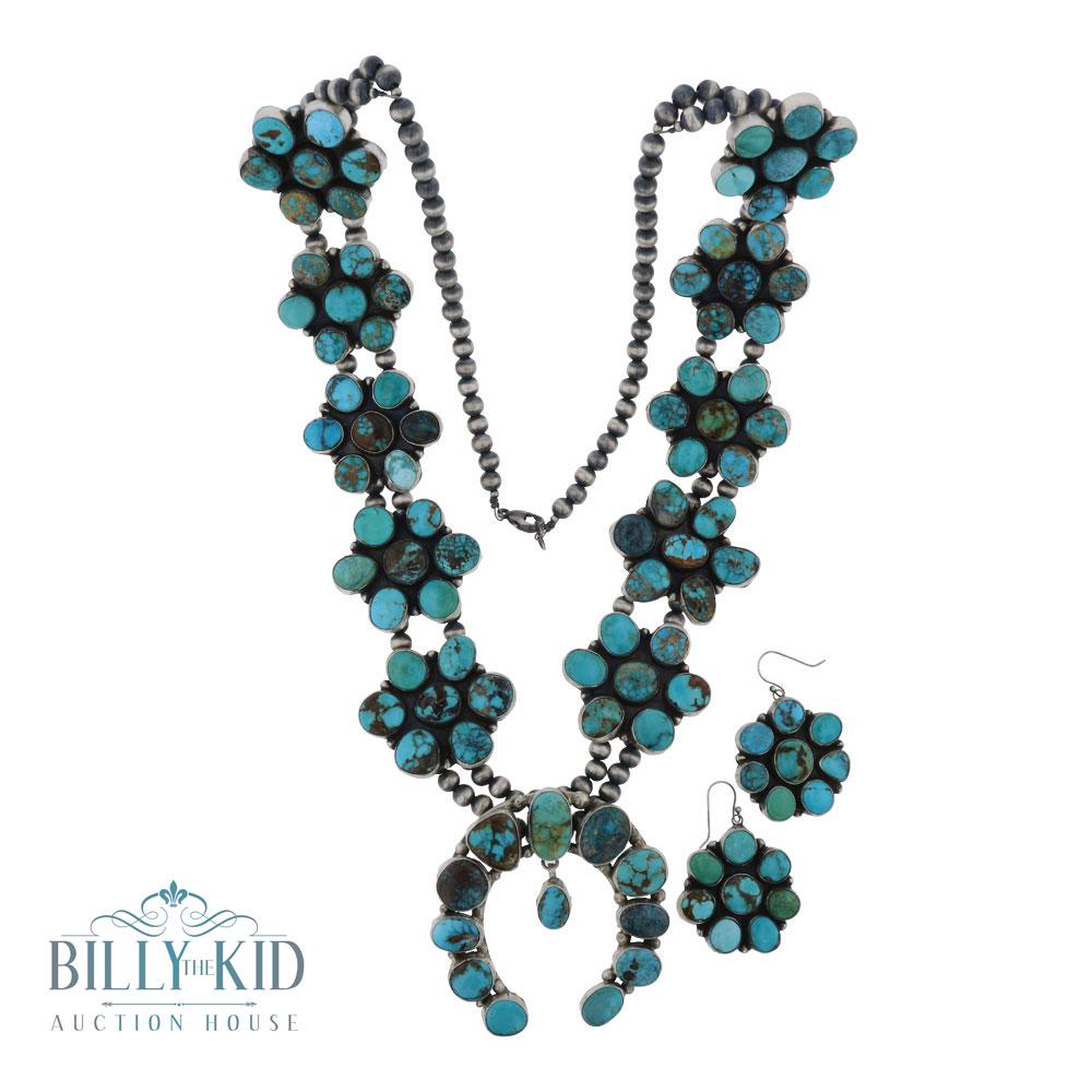 Ella Peter Nevada Turquoise Flower Blossom Cluster (1 of 3)