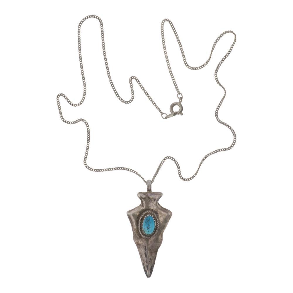 Vintage Kingman Turquoise Arrow Head Necklace (1 of 3)