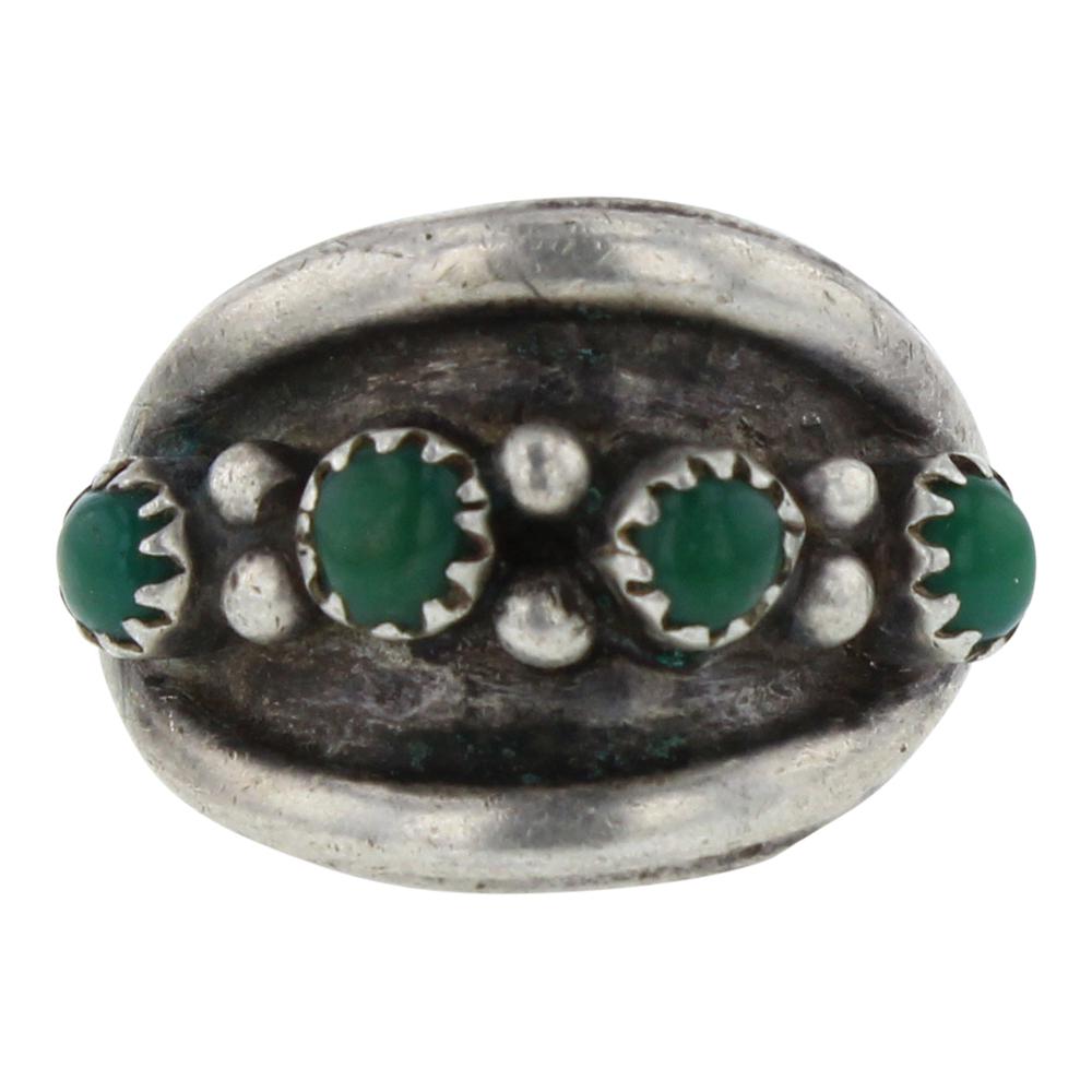 Old Pawn Four Stone Green Turquois Ring (1 of 3)