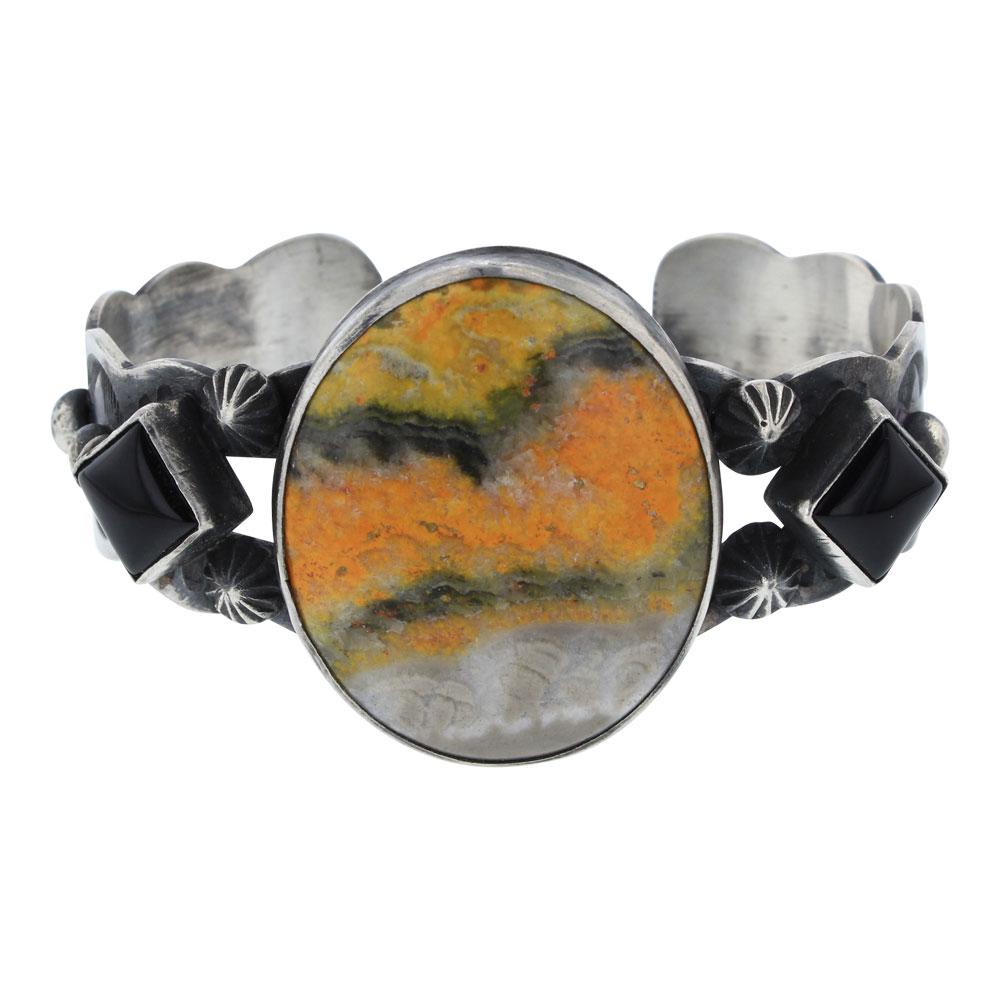 Chimney Butte Bumble Bee Jasper & Black Onyx Bracelet (1 of 3)