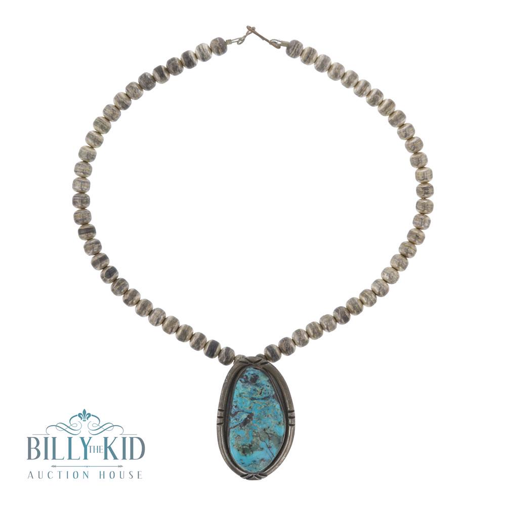 Old Pawn Blue Diamond Turquoise Necklace (1 of 3)