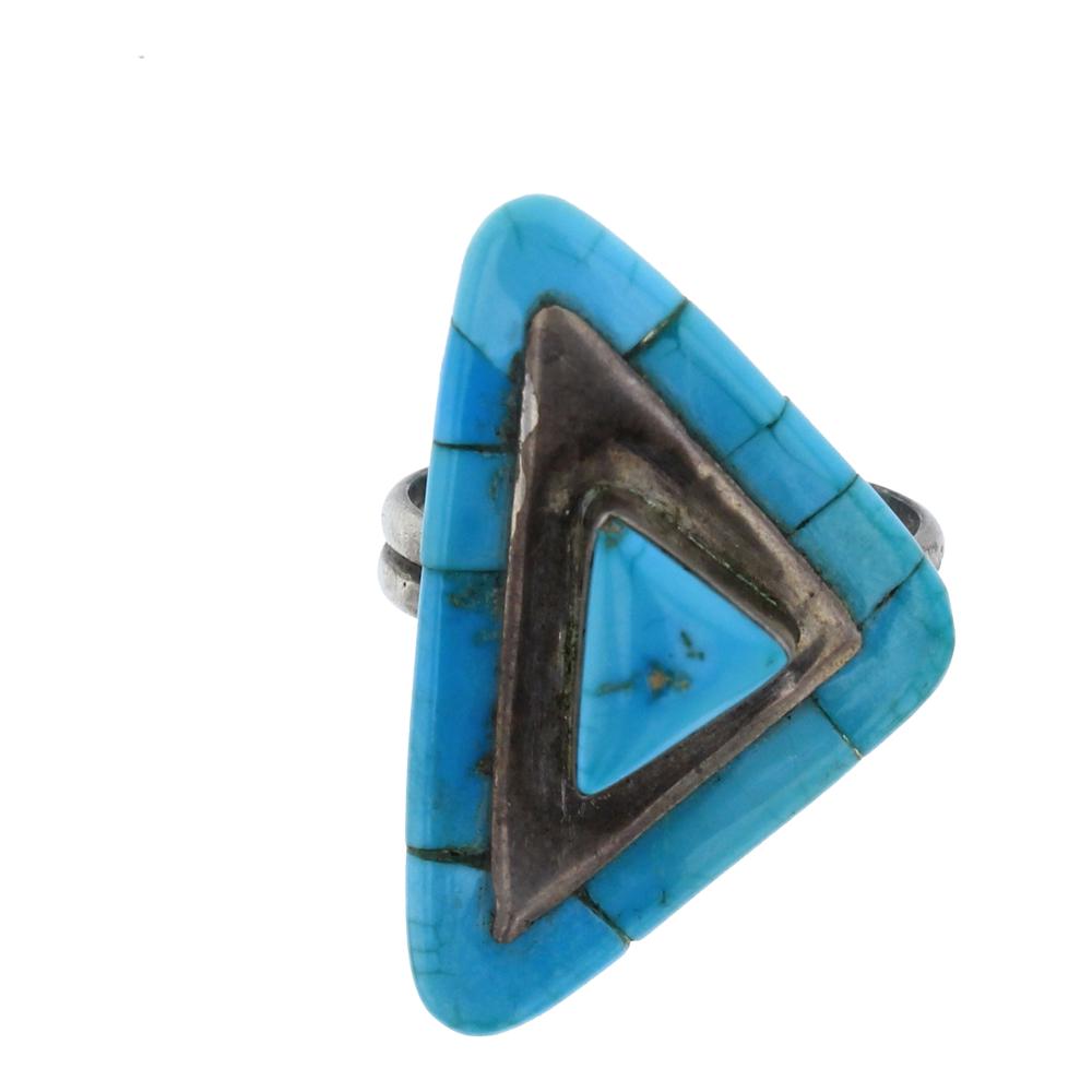 Vintage Turquoise Inlay Ring (1 of 3)