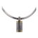 Vintage 18K Gold Accent Over Silver Pendant & Choker - 2
