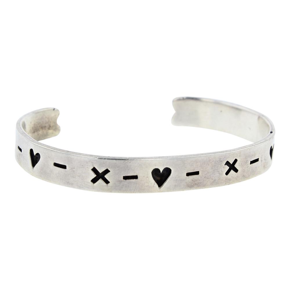 Vintage X & Hearts Cuff Bracelet (1 of 3)