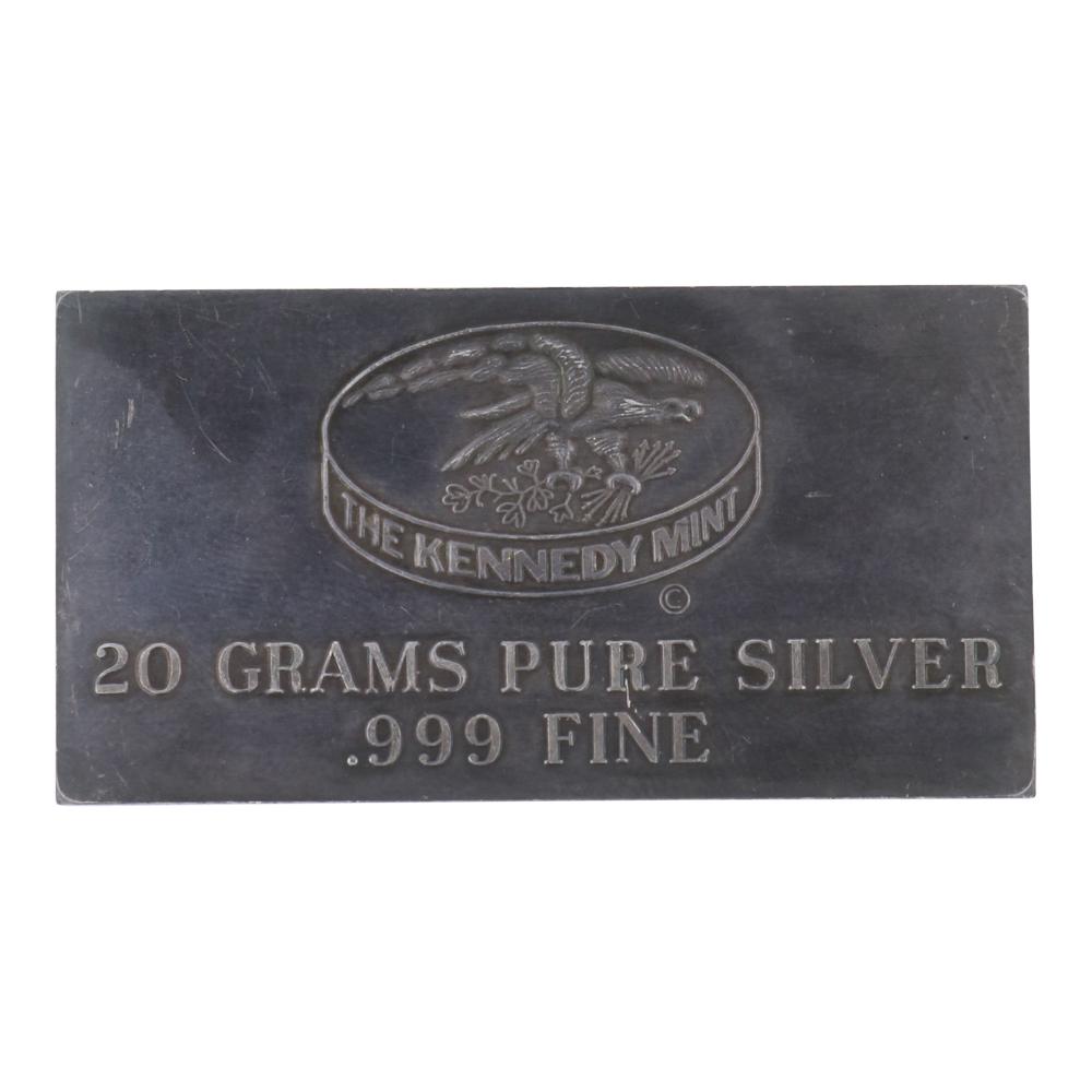 20 Gram Kennedy Mint Texas .999 Pure Silver Bar (1 of 2)