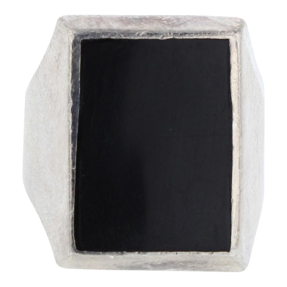 Vintage Taxco Black Onyx Chanel Inlay Men's Ring (1 of 3)
