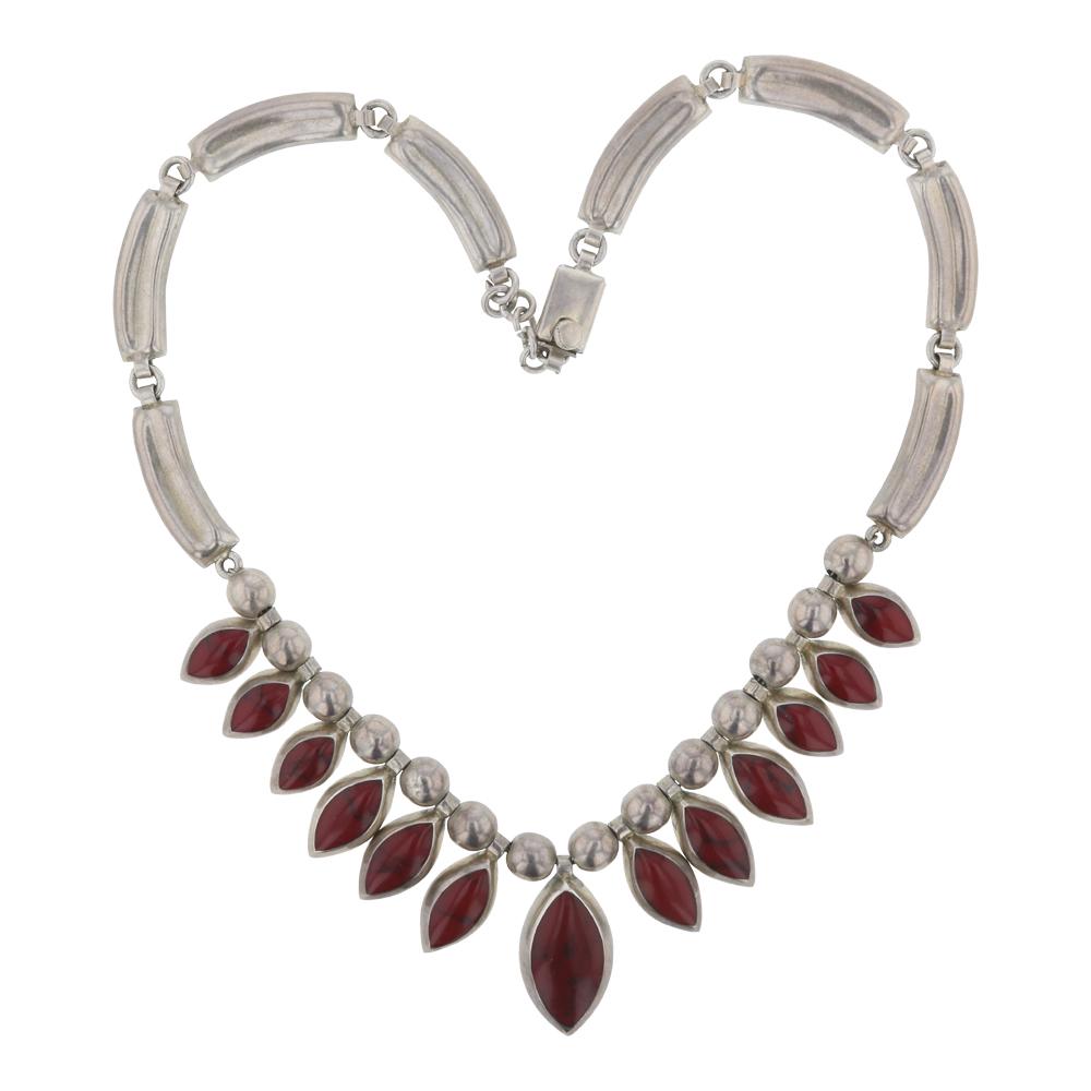 Vintage Red Jasper Taxco Necklace (1 of 3)