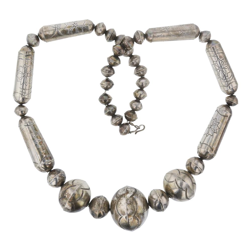 Vintage Bench Beads Tube Necklace (1 of 3)