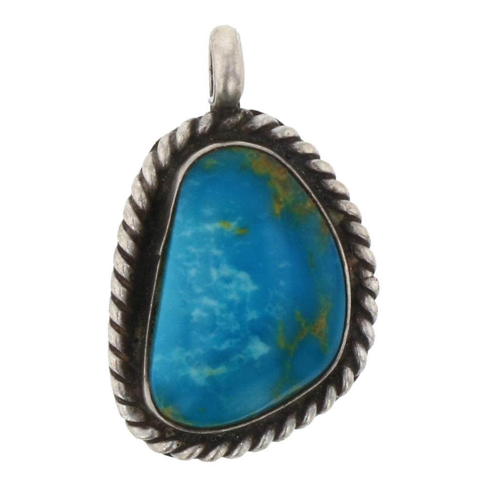 Old Pawn Turquoise Twist Pendant (1 of 2)