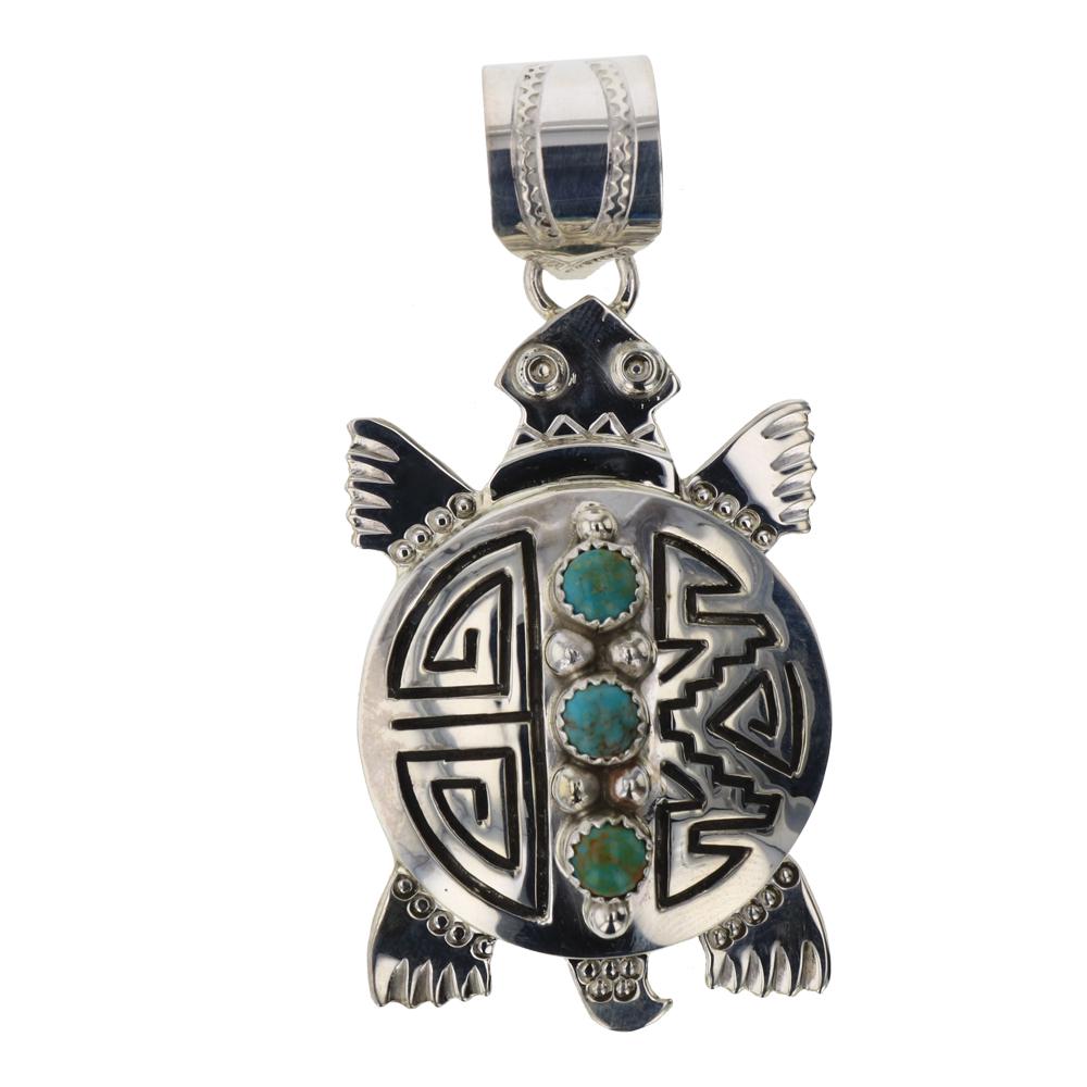 A Mariano Turquoise Three Stone Turtle Pendant (1 of 2)