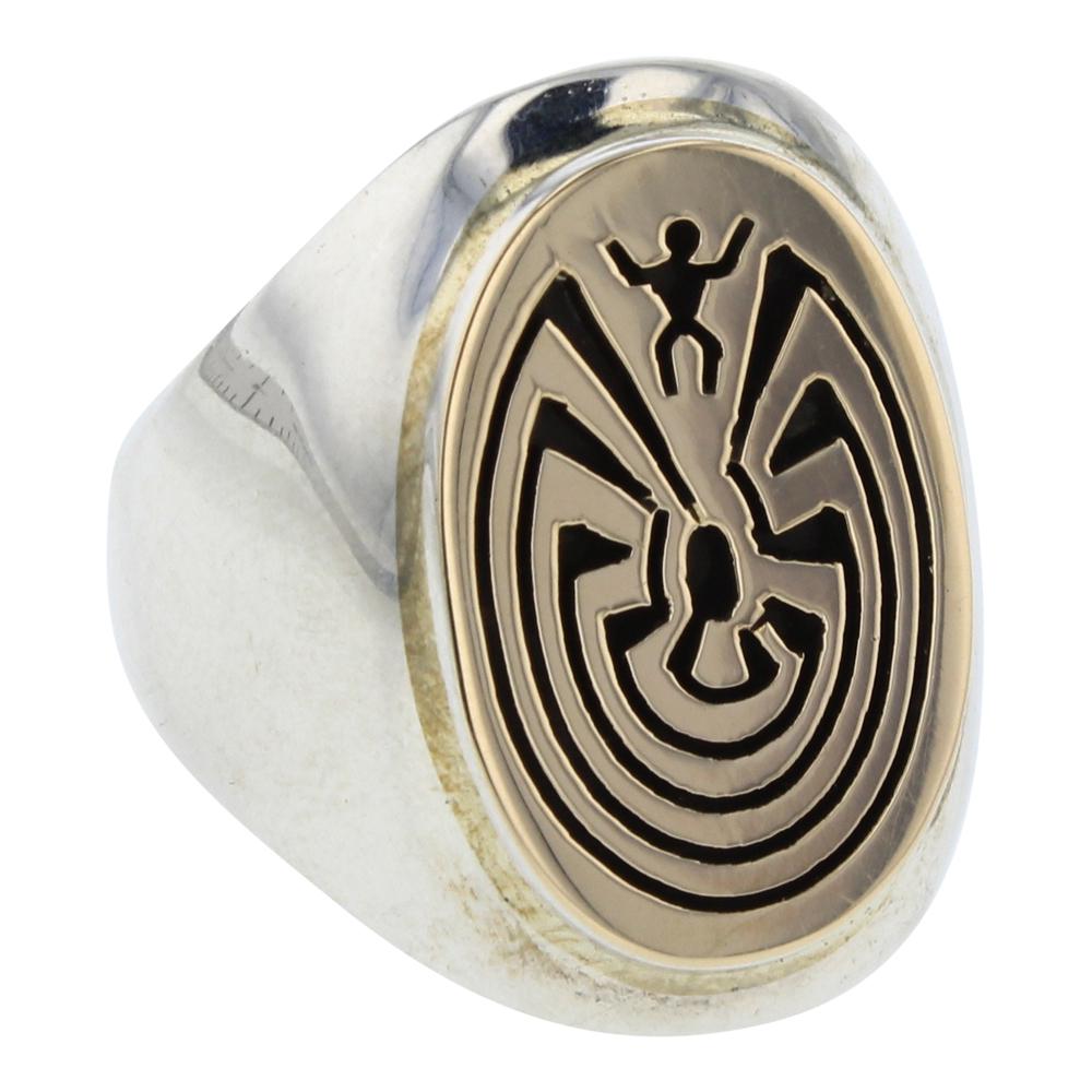 Calvin Peterson 14K Gold Over Silver Man in The Maze (1 of 2)