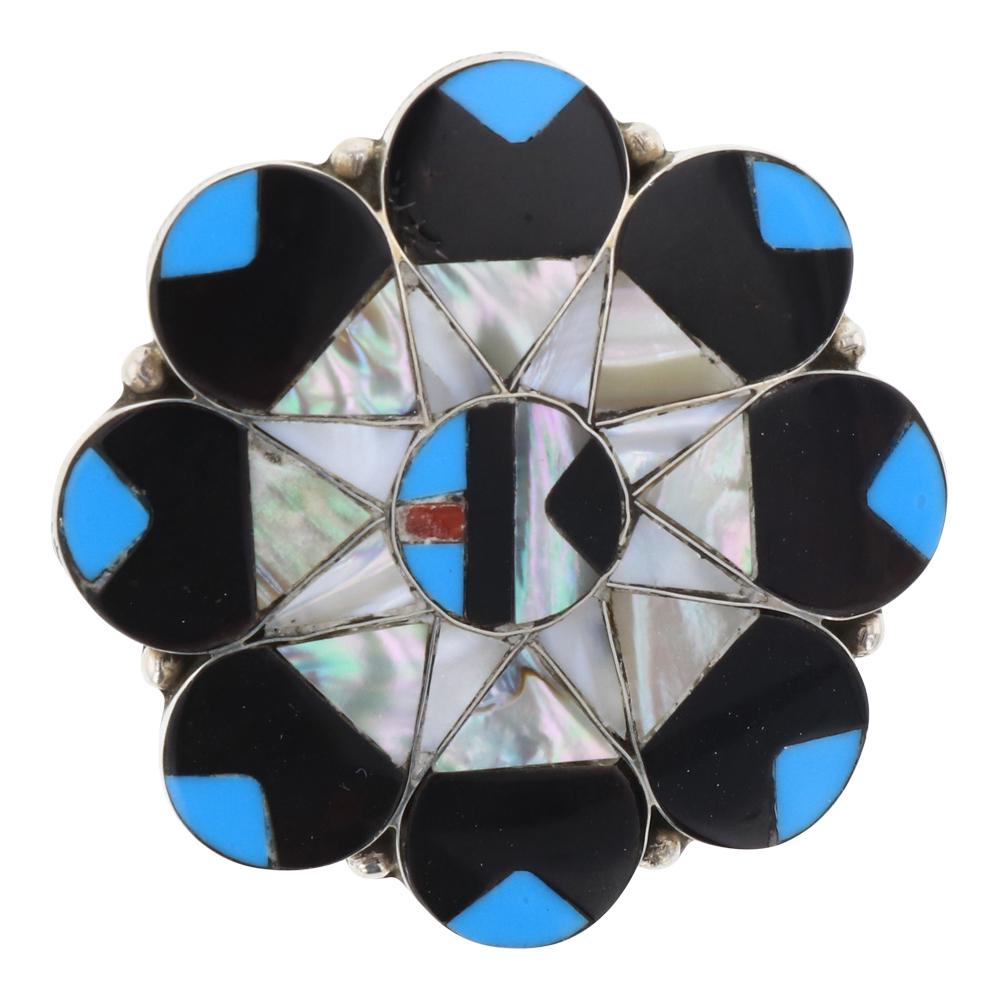 Allison Dishta Vintage Turquoise & Mixed Stone Inlay (1 of 2)