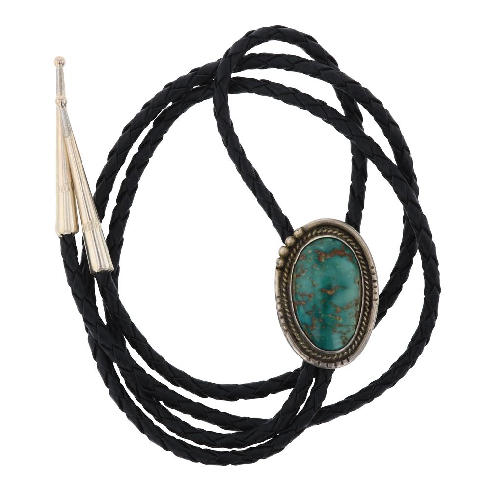 Old Pawn Nevada Turquoise Bolo Tie (1 of 3)