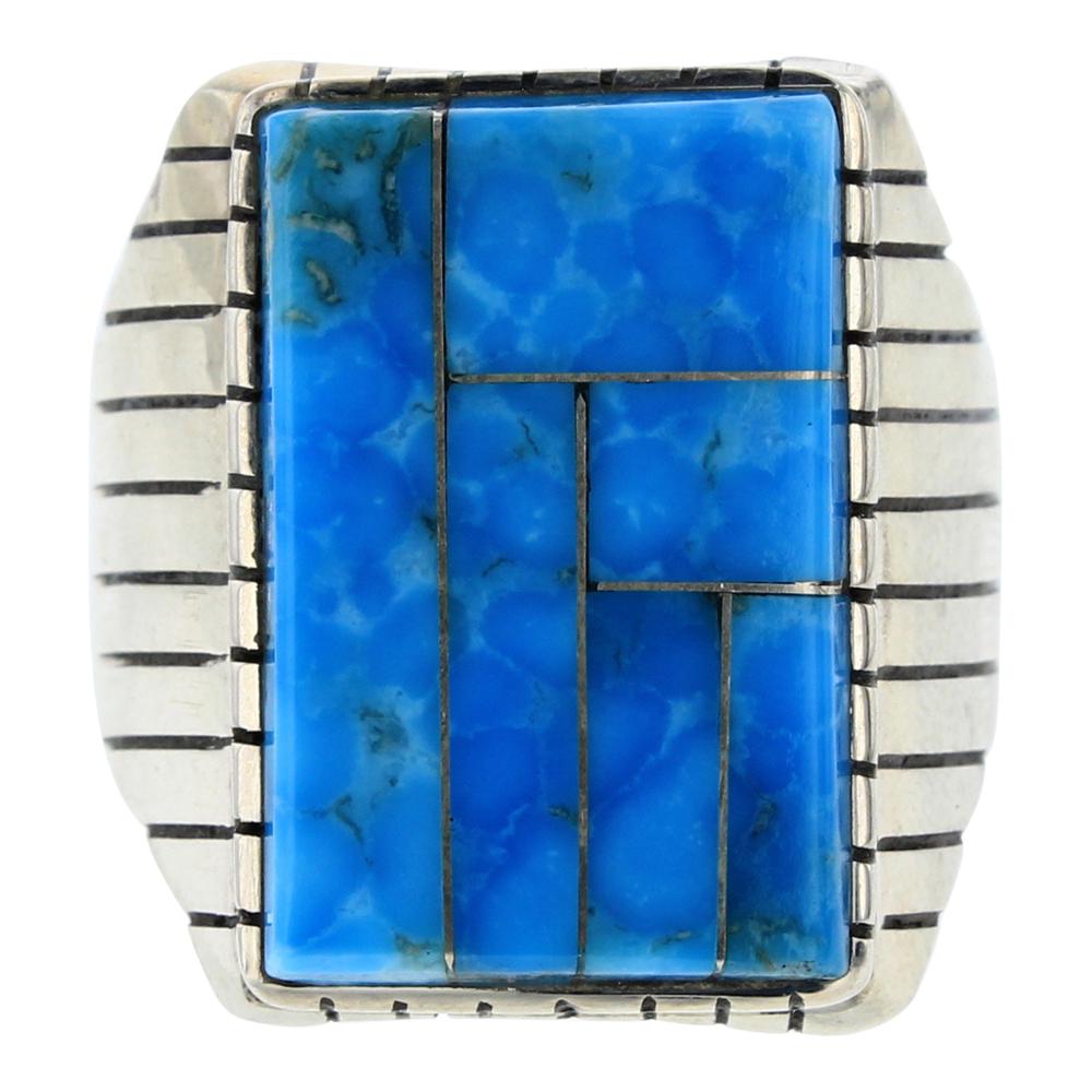 Vintage Turquoise Inlay Ring (1 of 3)