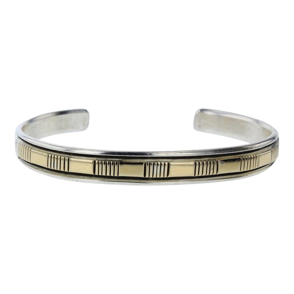 Bruce Morgan 14K Gold & Silver Cuff Bracelet (1 of 4)