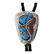 Effie Calavaza Original Turquoise & Coral Snake Bolo - 2