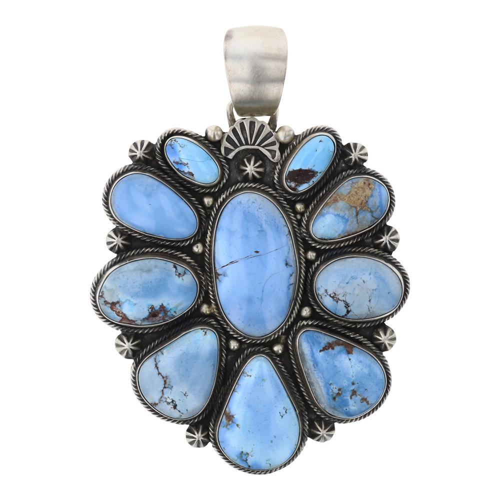 Bobby Johnson Golden Hill Turquoise Cluster Pendant (1 of 2)