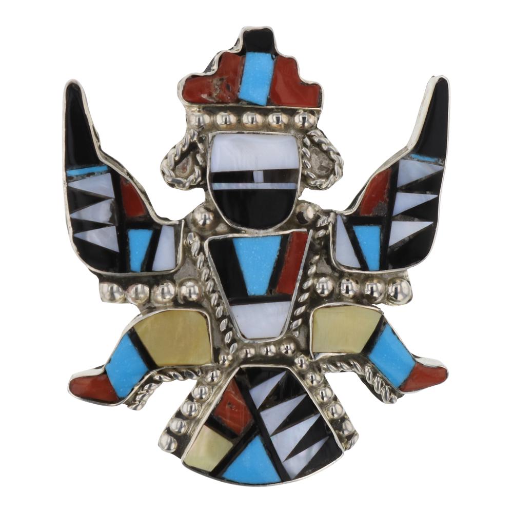 Vintage Zuni Inlay Knife wing Pin & Pendant (1 of 2)