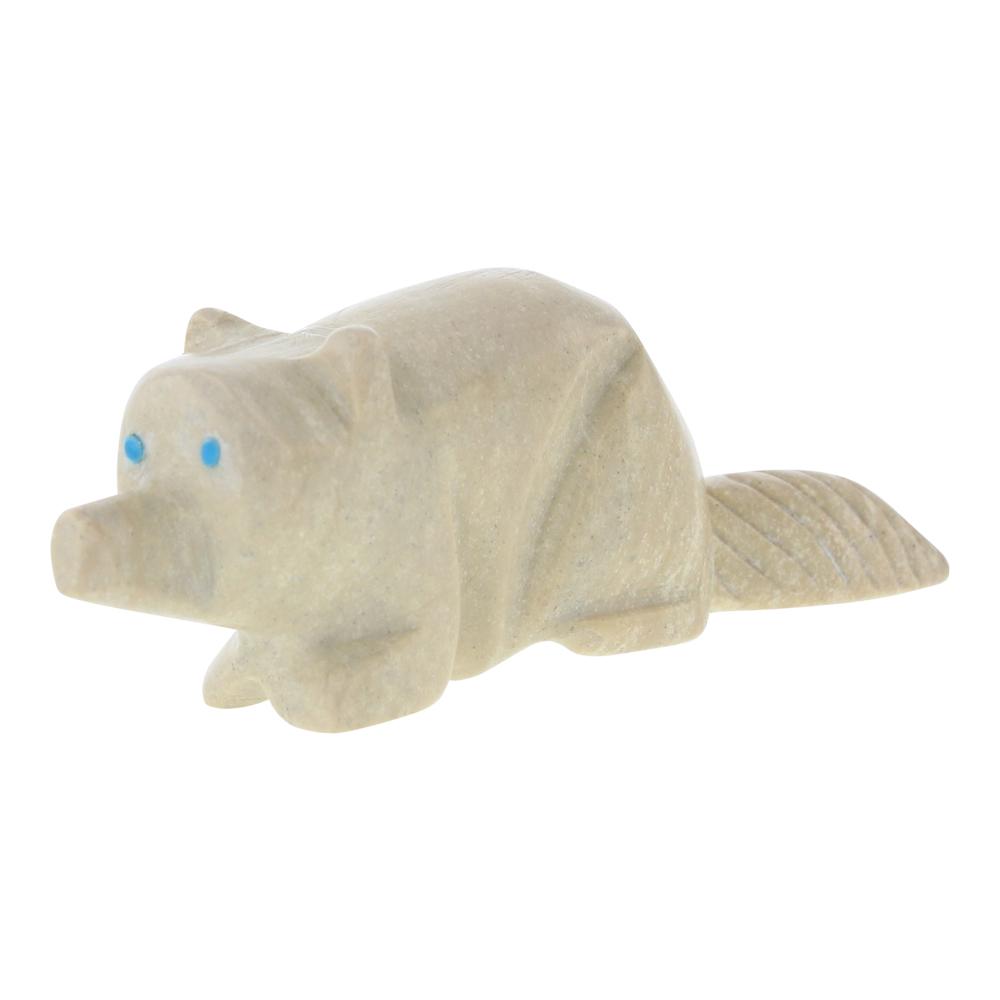 Adrian C Zuni Carved Limestone Beaver Fetish (1 of 5)