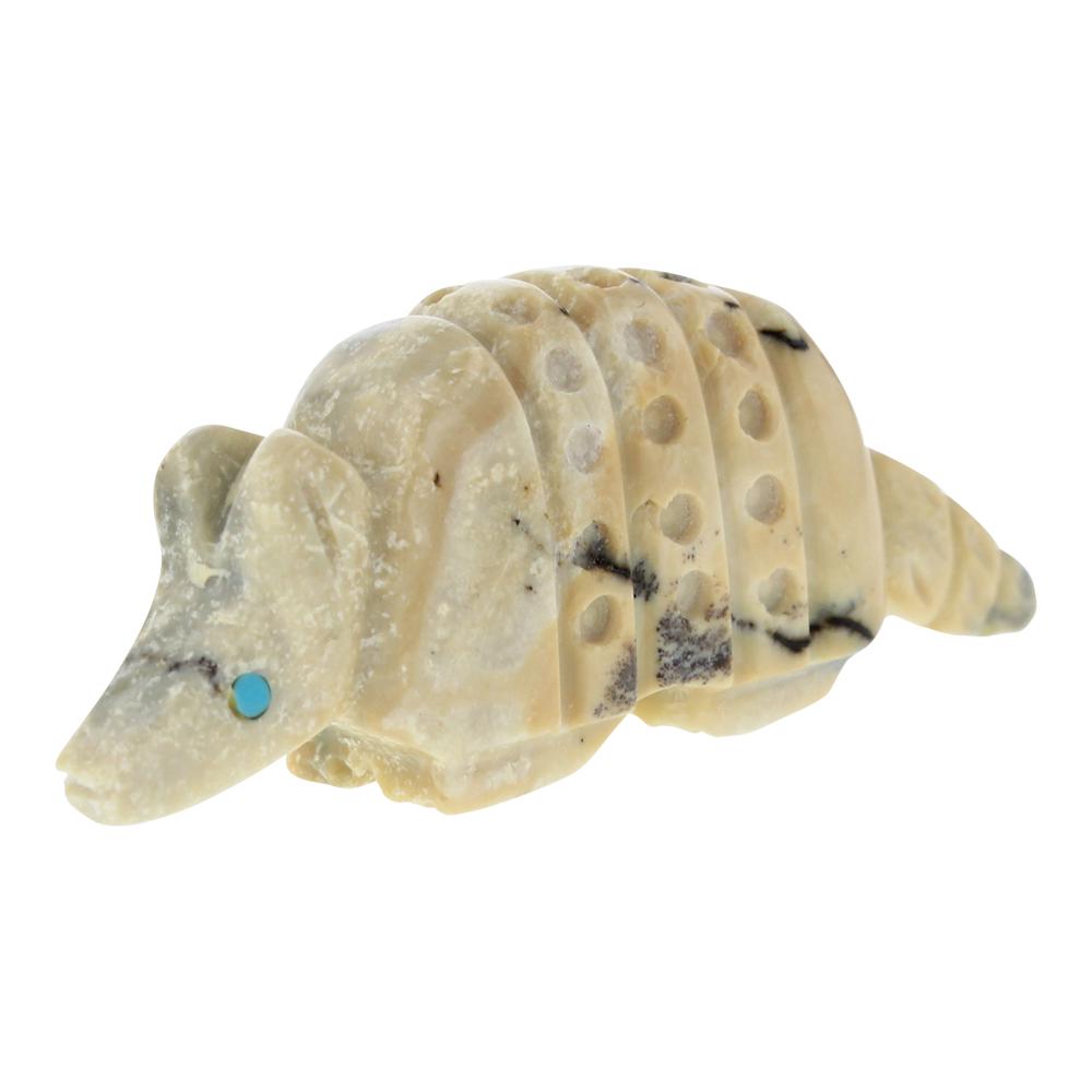 Zuni Carved Travertine Armadillo Fetish (1 of 4)