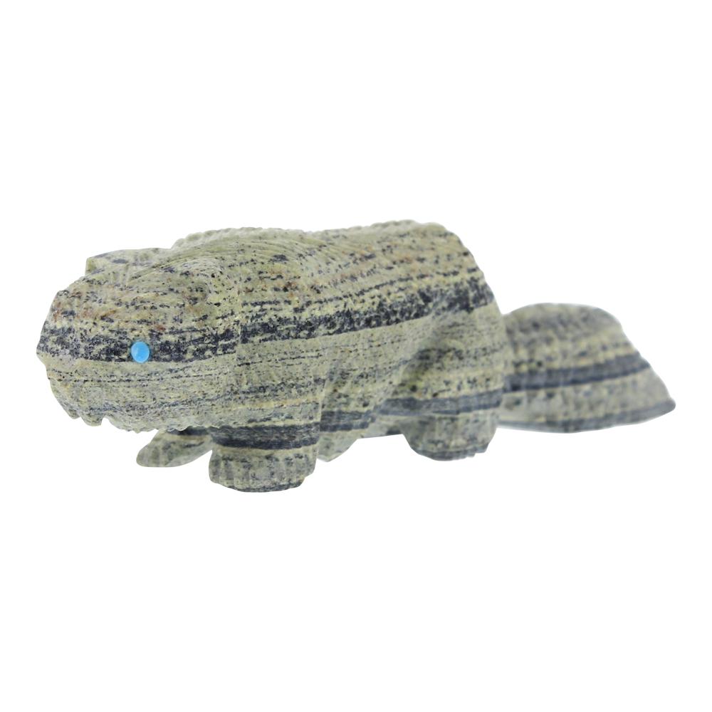 Adrian C Zuni Carved Limestone Beaver Fetish (1 of 5)