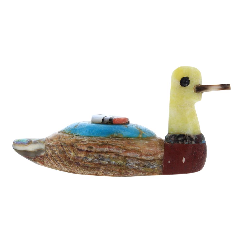 Darrin Boone Zuni Carved Rhyolite Soap Stone Abalone & (1 of 4)