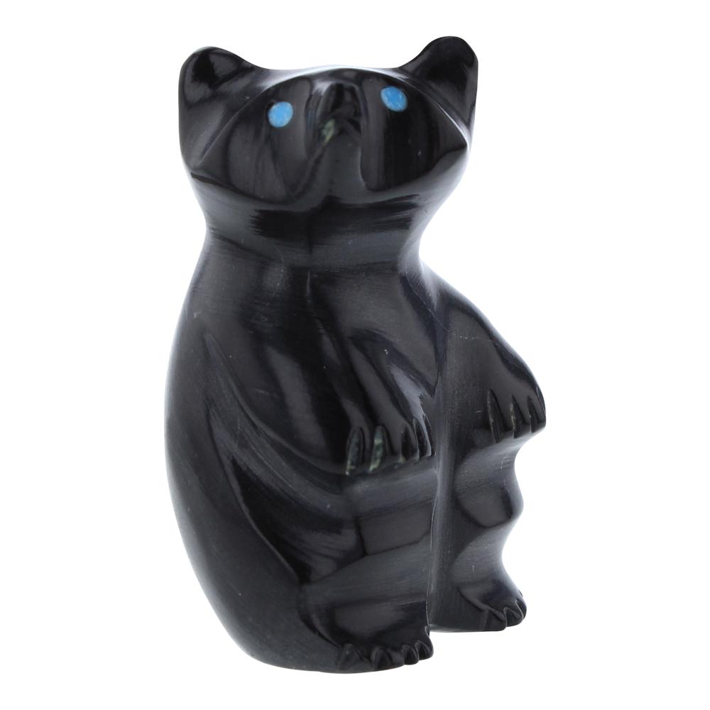Calvert Bowannie Zuni Carved Acoma Jet Black Bear (1 of 4)