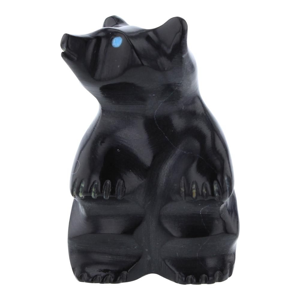 Calvert Bowannie Zuni Carved Jet Black Bear Fetish (1 of 6)