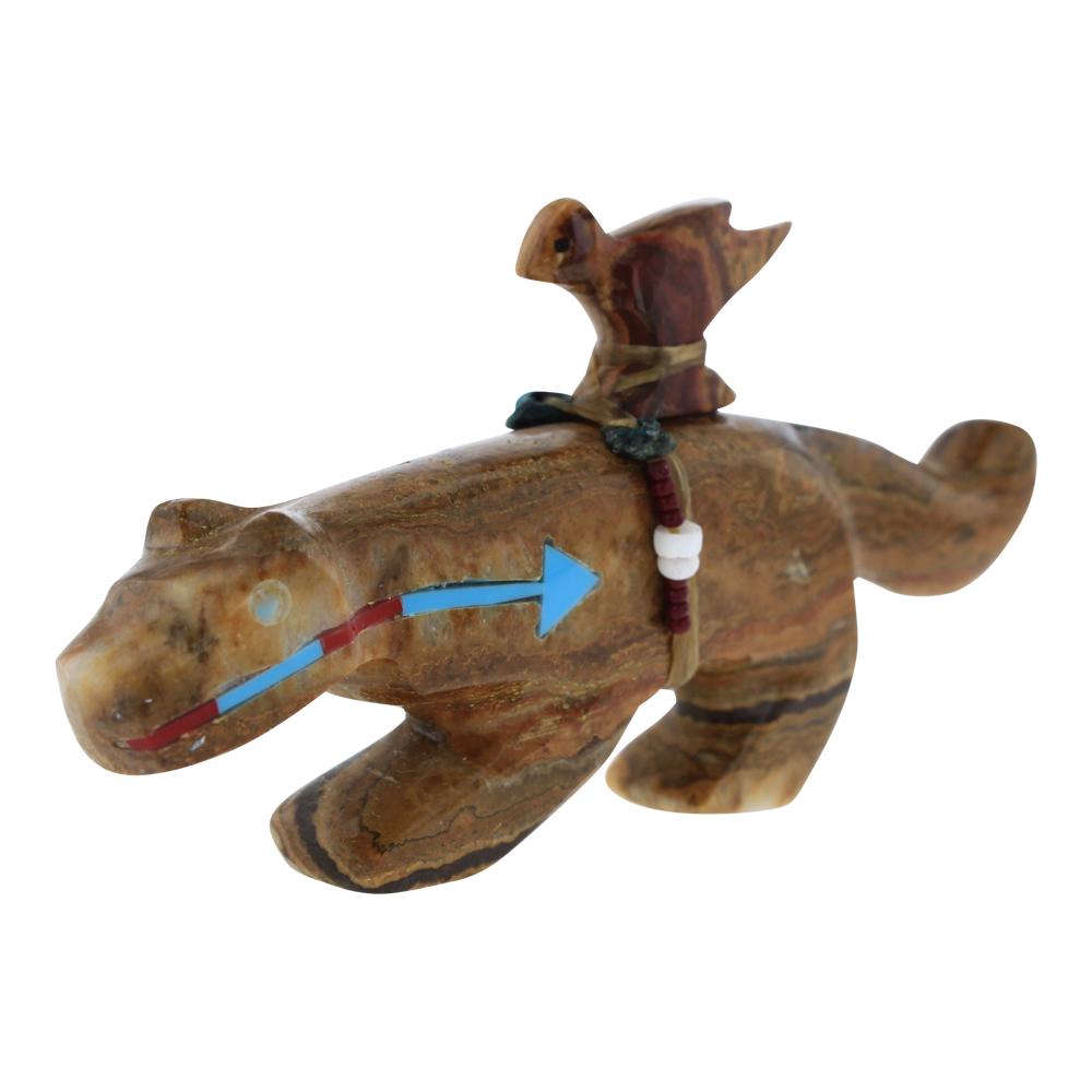 Fernando Laiwakete Zuni Carved Septarian Mountain Lion (1 of 4)