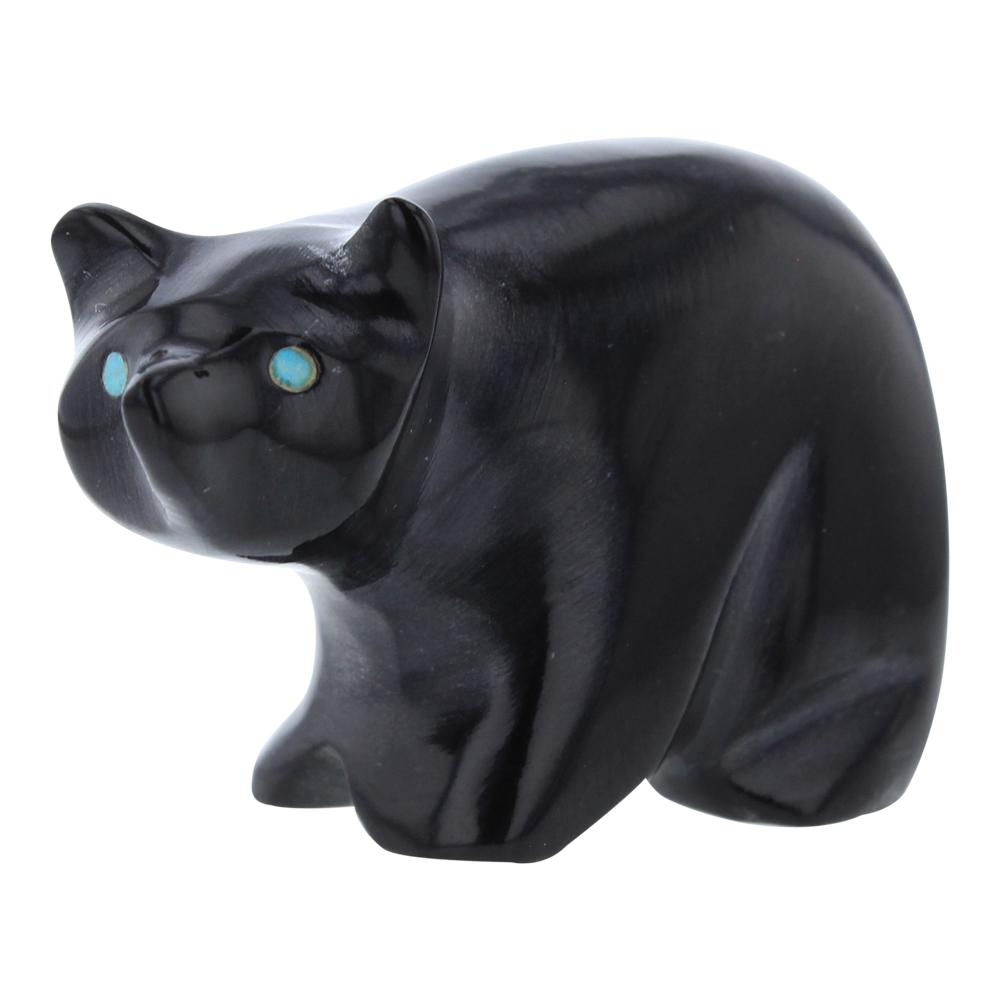 Calvert Bowannie Zuni Carved Acoma Jet Black Bear (1 of 4)