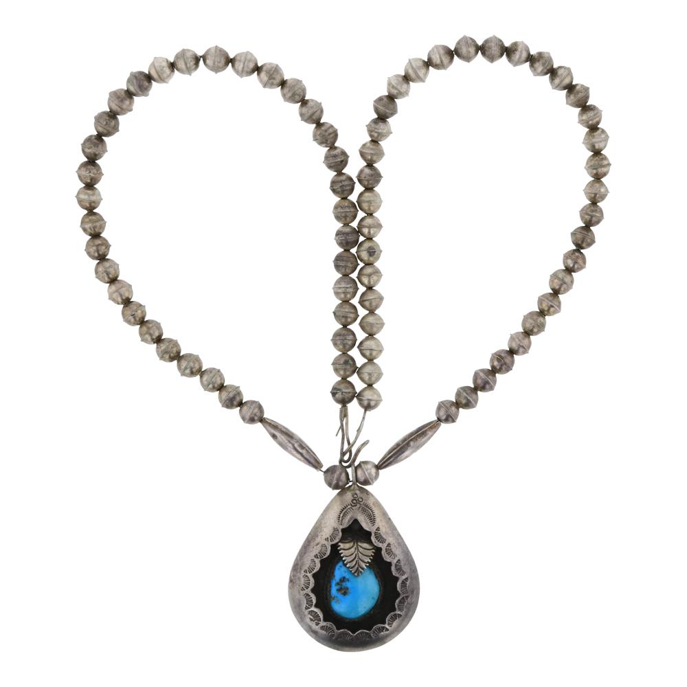 Old Pawn Ithaca Peak Turquoise Shadow Box Pendant & (1 of 3)