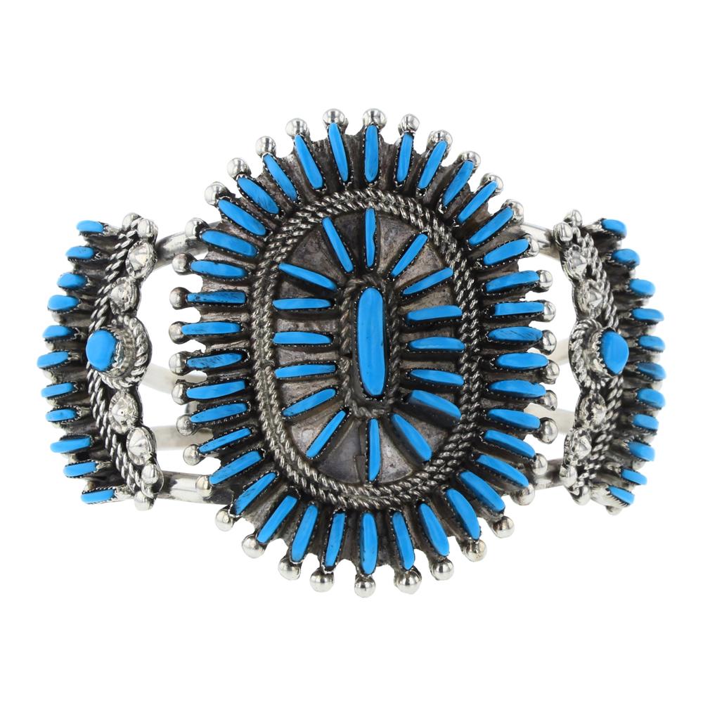 Eva Wayco Sleeping Beauty Turquoise Petit Point Cluster (1 of 4)