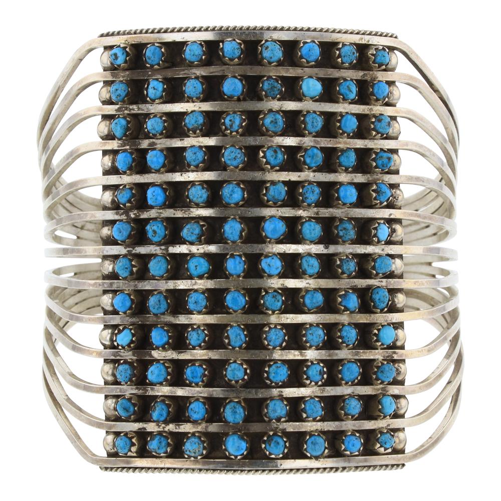 12 Row Kingman Turquoise Bracelet (1 of 3)