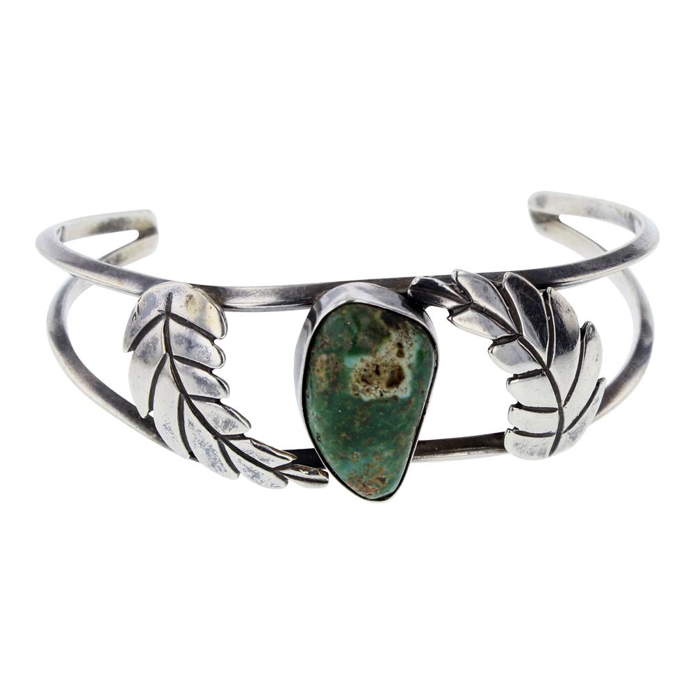 Old Pawn Royston Turquoise Leaf Bracelet (1 of 3)