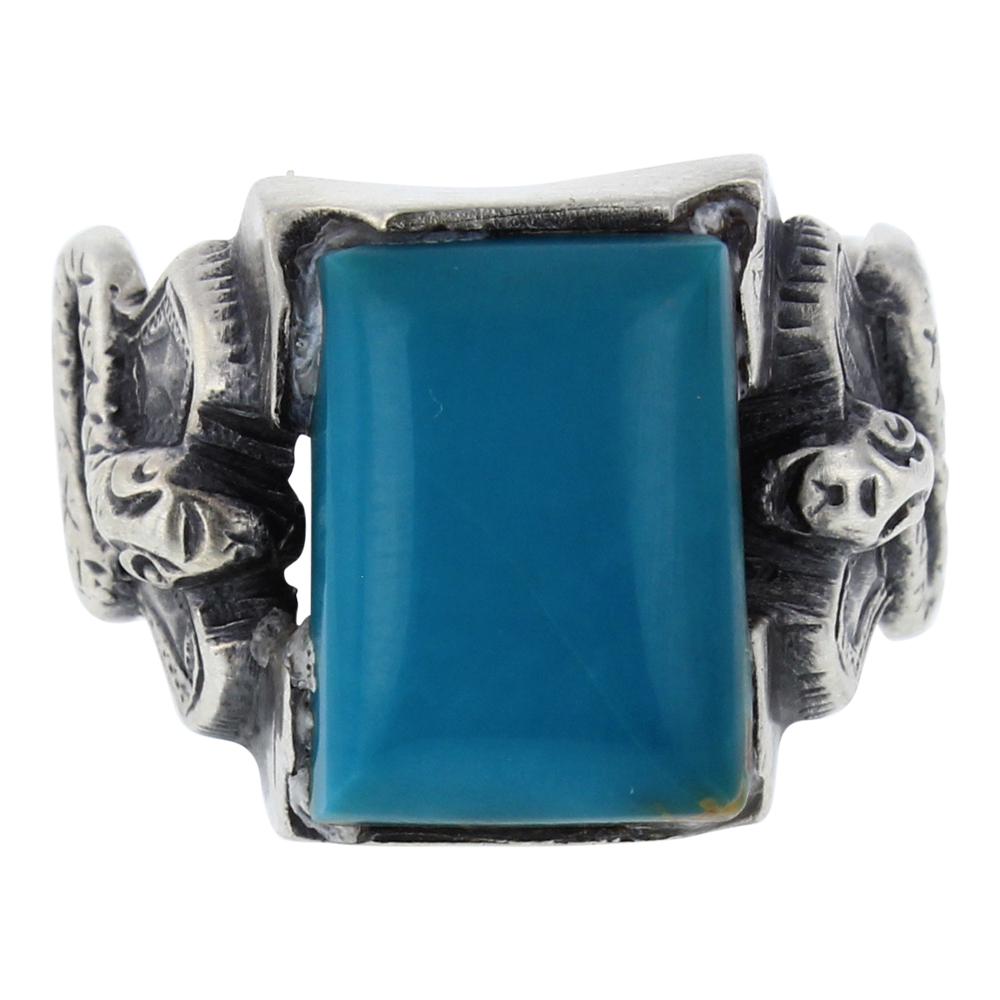 Vintage Mexico Snake Turquoise Ring (1 of 3)
