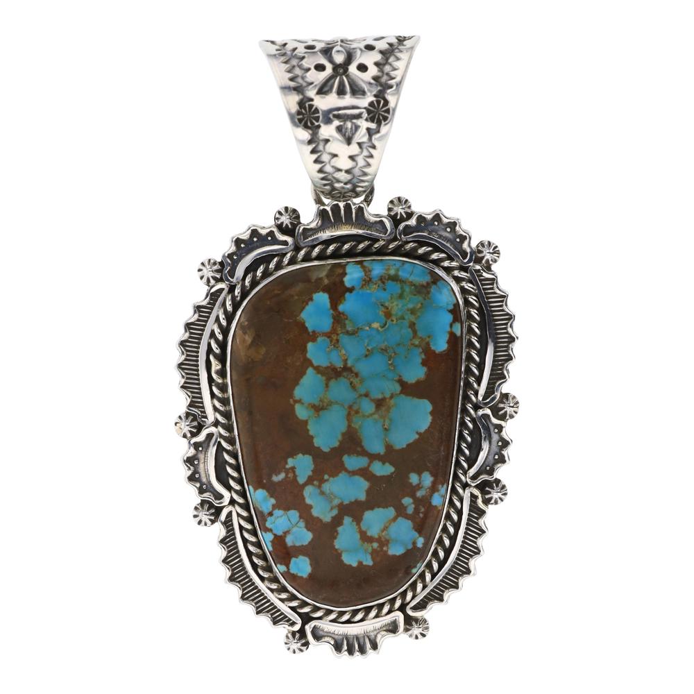 Harold J. Pilot Mountain Turquoise Pendant (1 of 2)