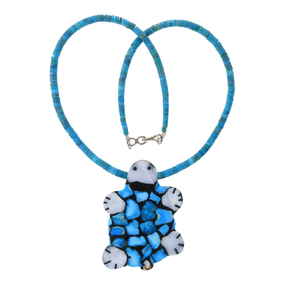 Old Pawn Santa Domingo Turquoise  Mother of Pearl (1 of 3)