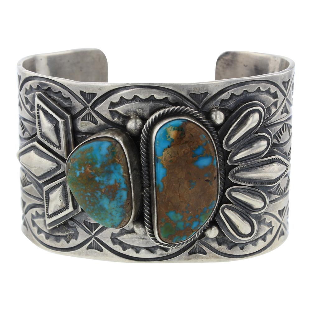 Danny Clark Pilot Mountain Turquoise Deep Stamp Bump (1 of 4)