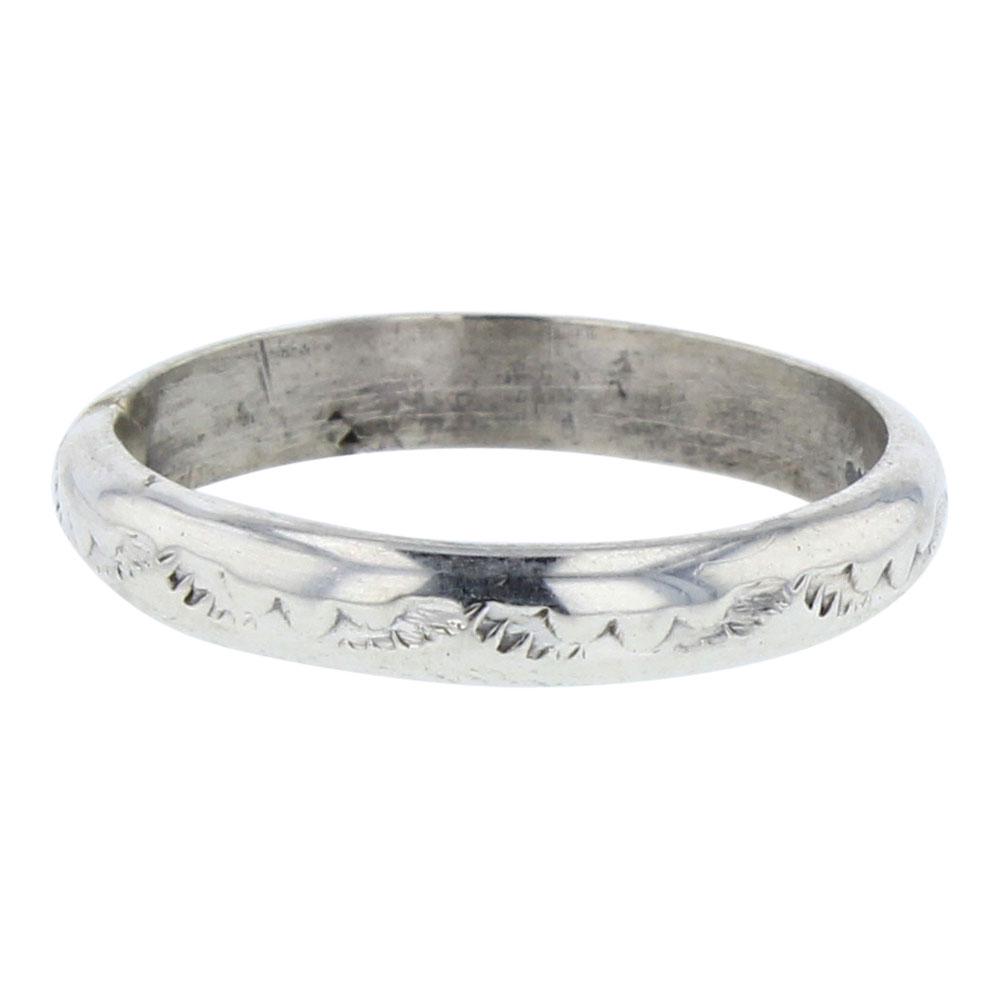 Small Stamp Plain Silver Ring (1 of 3)