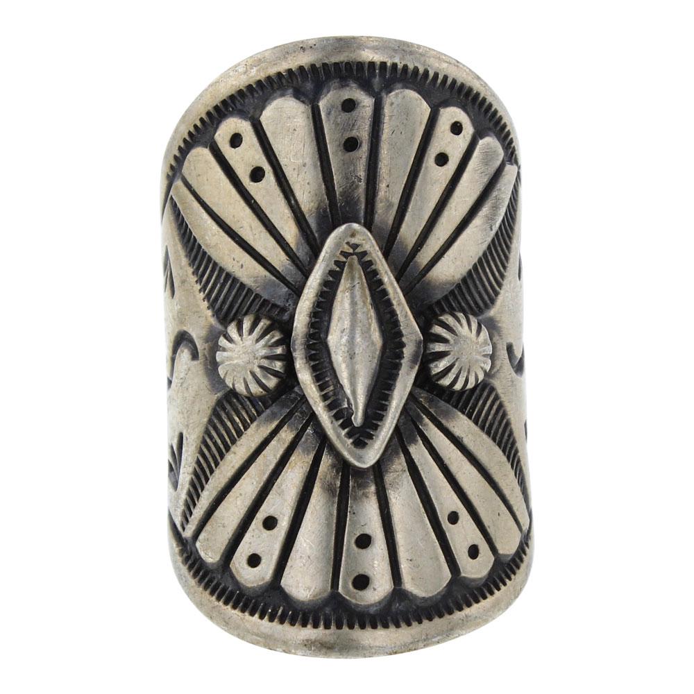 Darrin Livingston Vintage Stamped Elongated Ring (1 of 4)