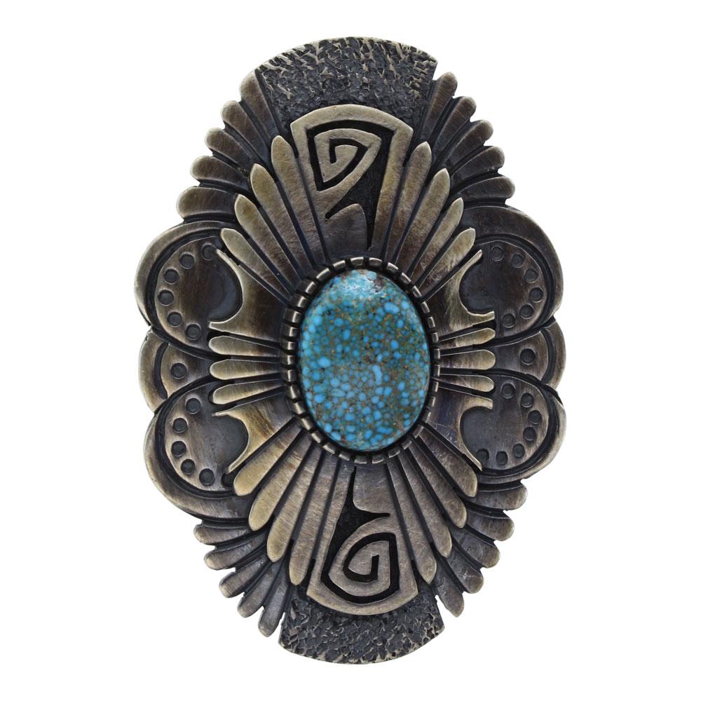 Marita Benally Vintage Spiderweb Turquoise Mountain (1 of 3)