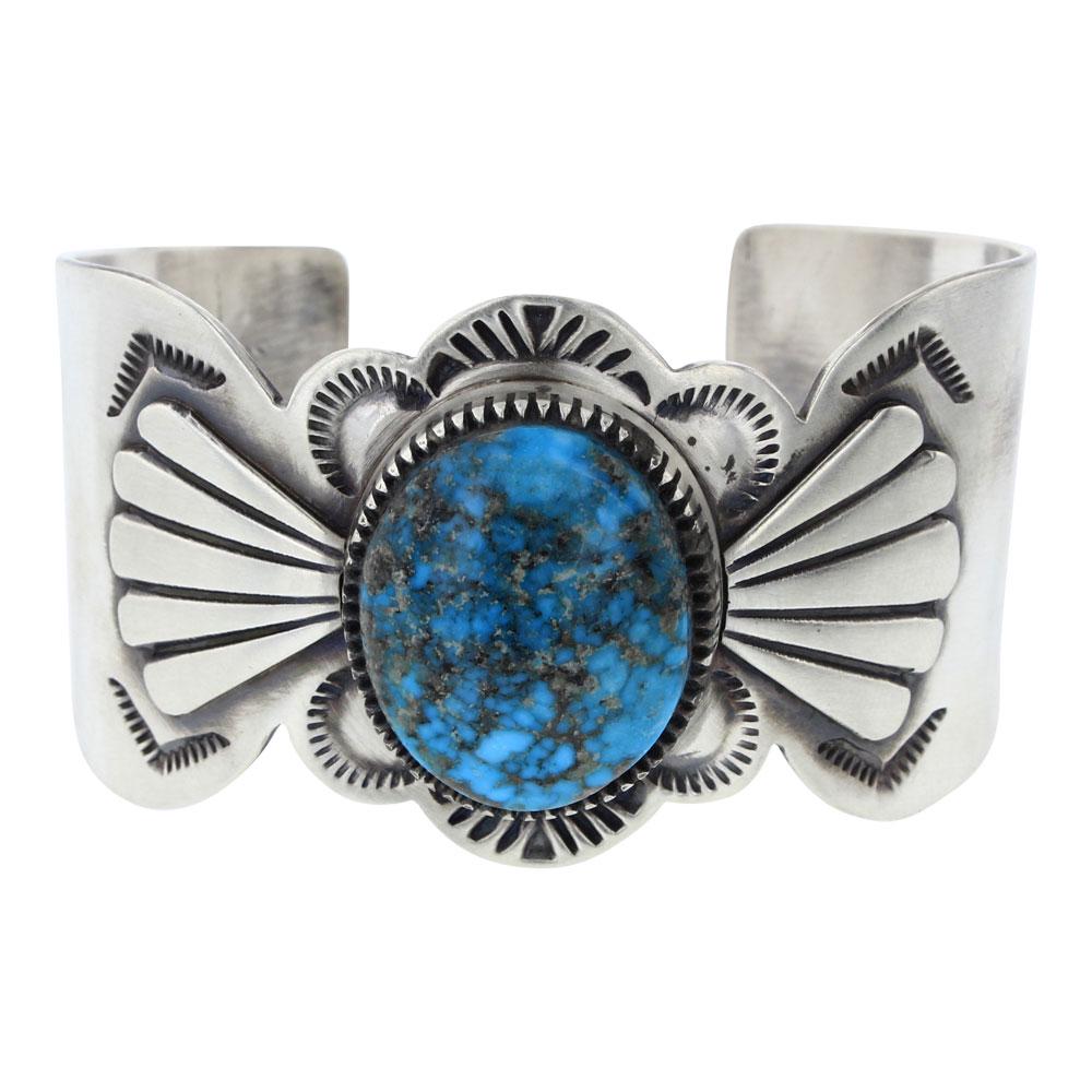 Mark Yazzie Ithaca Peak Turquoise Cuff Bracelet (1 of 4)