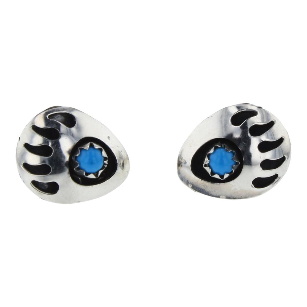 Turquoise Bearpaw Earrings (1 of 2)