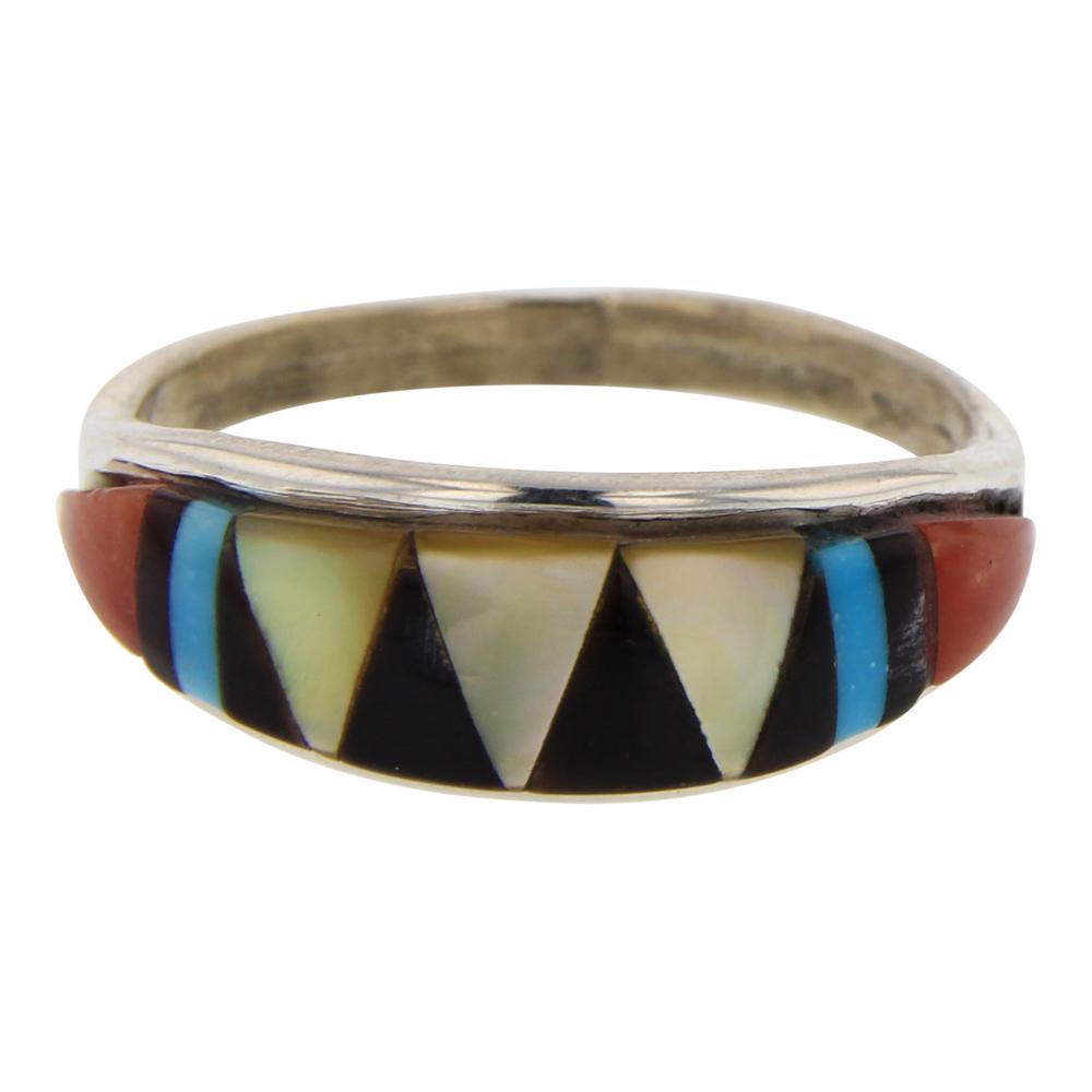 Cena Zuni Inlay Mixed Stone Ring (1 of 4)