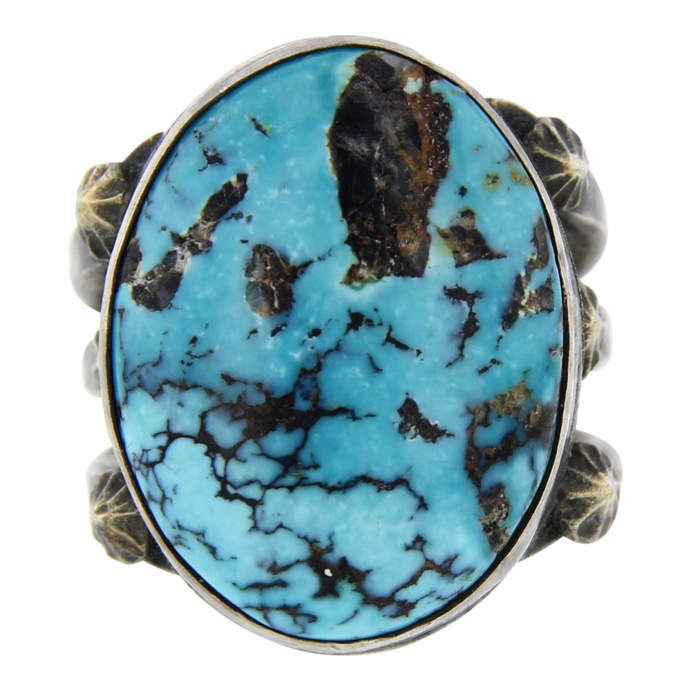 Old Pawn Vintage Nevada Turquoise Ring (1 of 3)